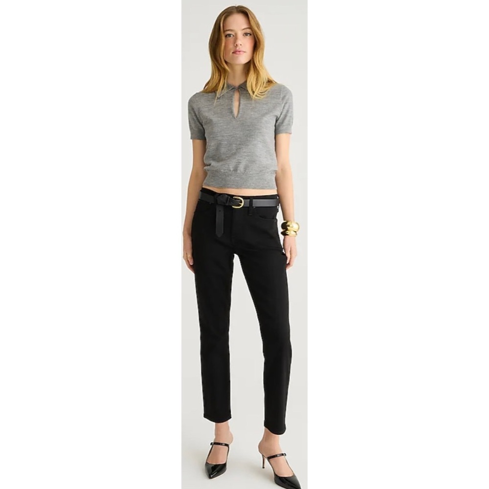 NWT J. Crew 9" Mid-Rise Vintage Slim Straight Jean Stay Wash True Black